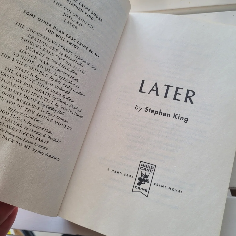 Stephen King 'Later' Paperback Book